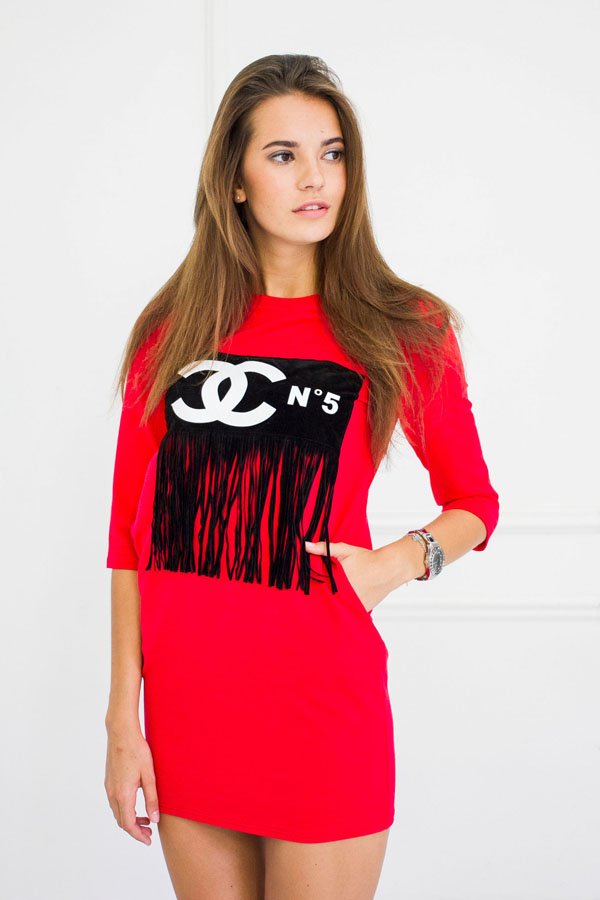 Платье "Шанель" красное