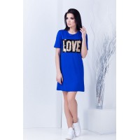 Платье "Love" синее